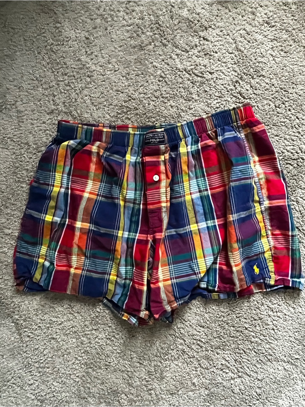 Polo Ralph Lauren Multicolor Plaid Boxer Shorts - Men’s Size L